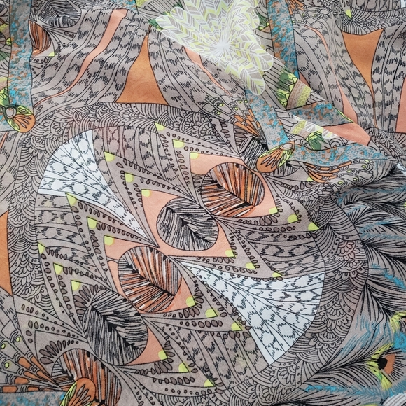 Umgee + Sheer Long Open Front Kimono sz XL/XXL - Picture 4 of 12